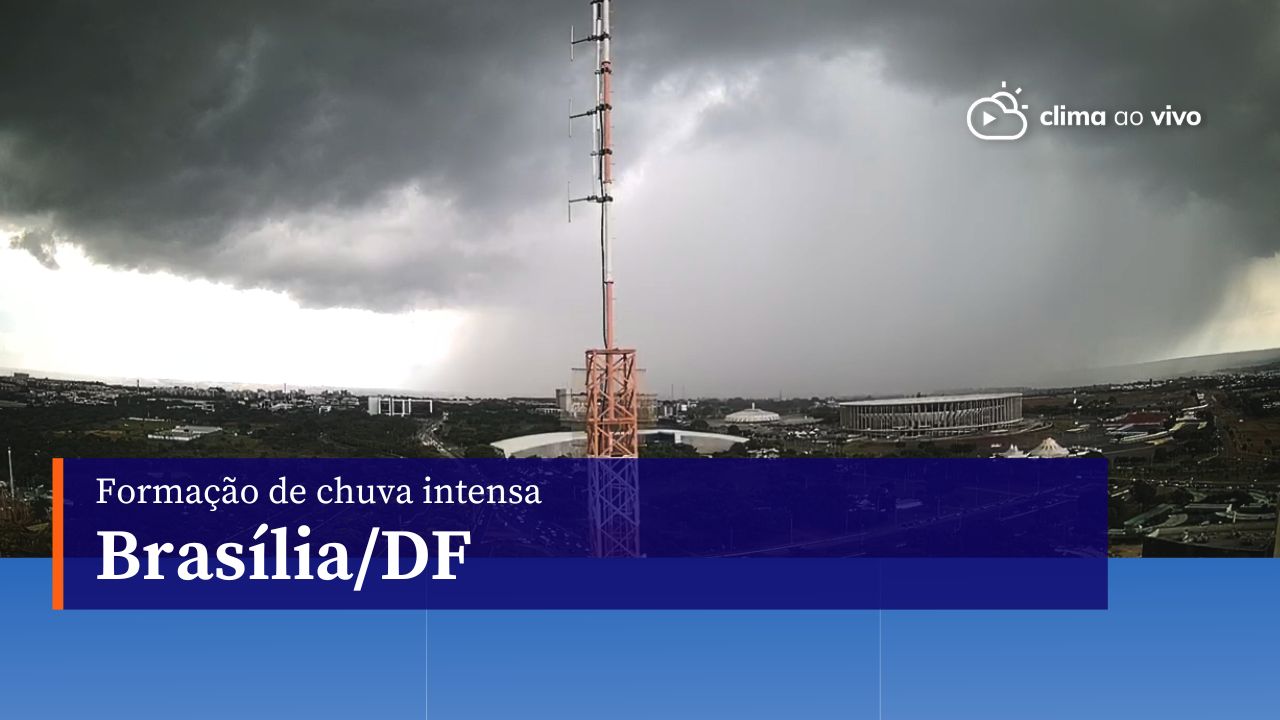 Formação de chuva intensa em Brasília/DF. Confira o vídeo exclusivo!